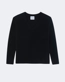 Pull catherine tricotage jersey noir - Kujten packshot