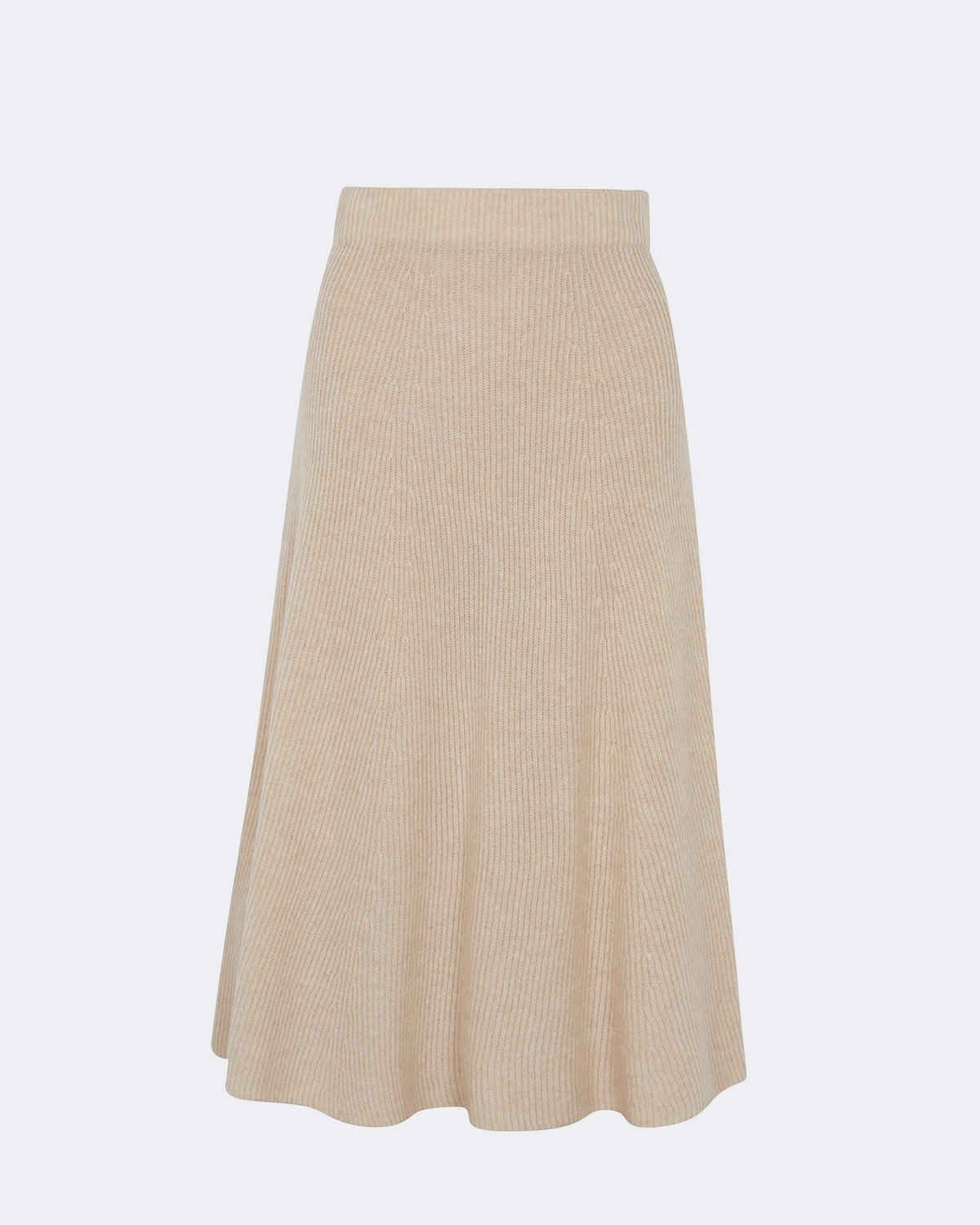 Jupe en cachemire beige pour femme - Kujten packshot