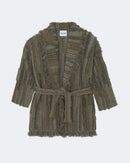 Veste en cachemire kaki pour femme - Kujten packshot