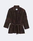 Veste en cachemire marron pour femme - Kujten packshot
