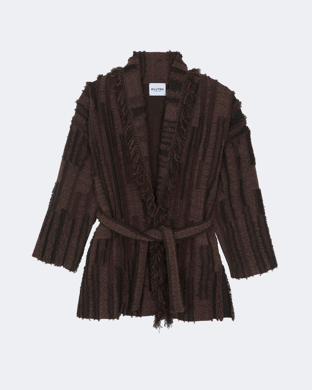 Veste en cachemire marron pour femme - Kujten packshot