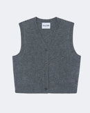 Gilet en cachemire gris pour femme - Kujten packshot