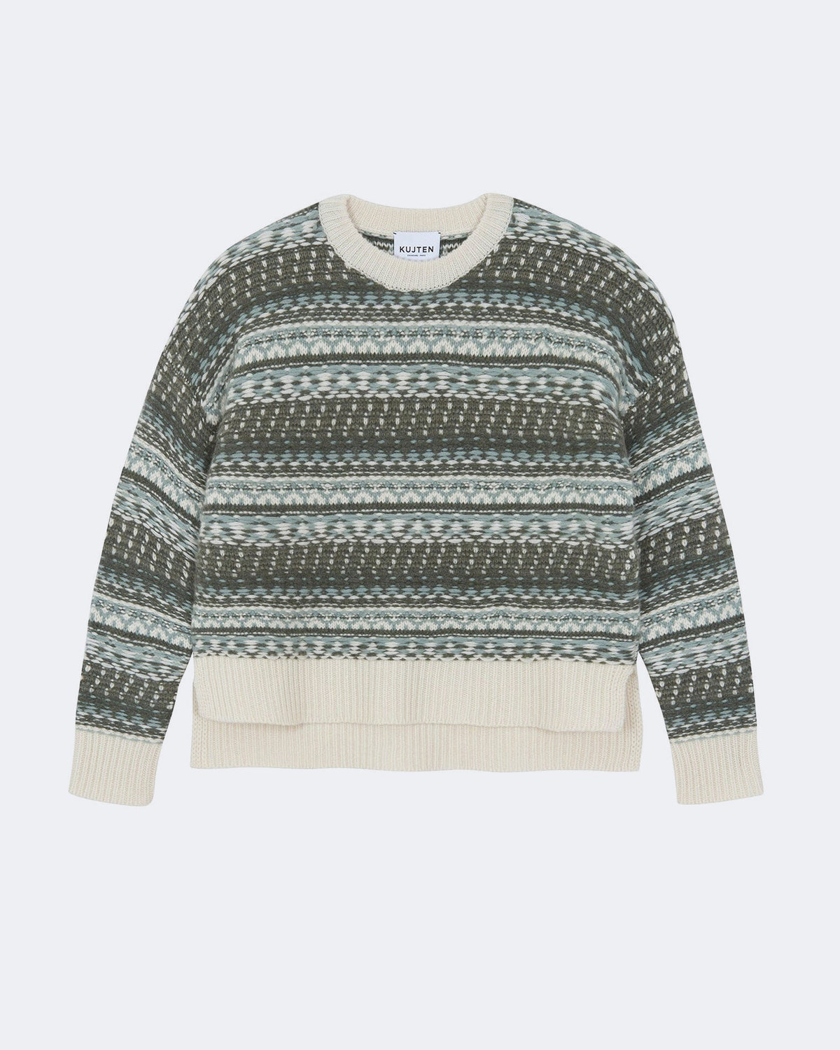 Pull en cachemire kaki pour femme - Kujten packshot