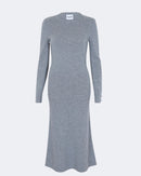Robe en cachemire gris pour femme - Kujten packshot