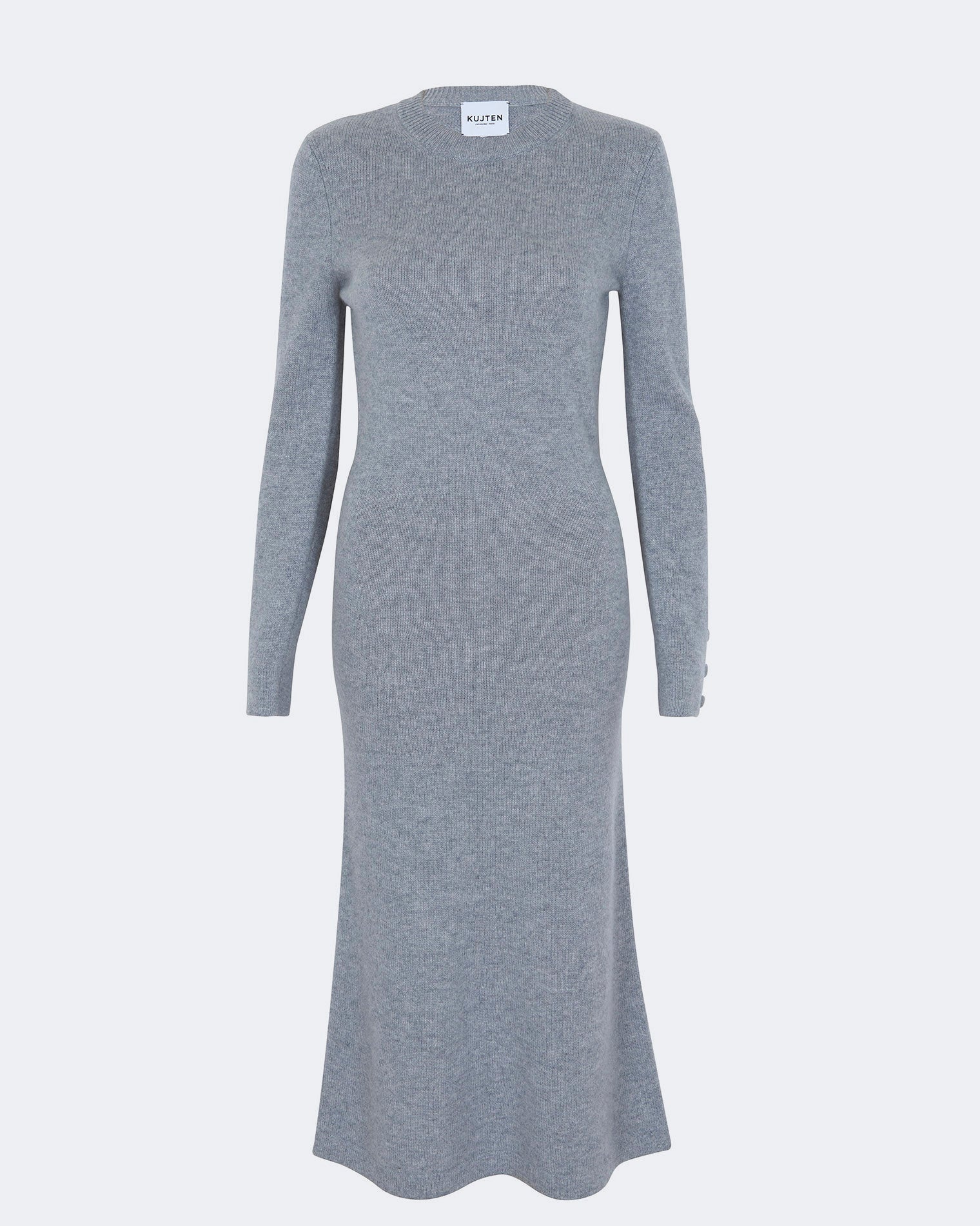 Robe en cachemire gris pour femme - Kujten packshot