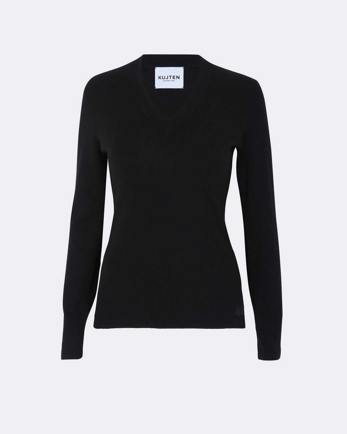 Pull en cachemire noir pour femme - Kujten packshot