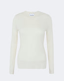 Pull en cachemire blanc pour femme - Kujten packshot