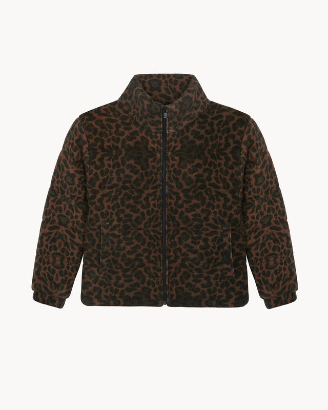 Puffer Jacket Leo leoprint spicy brown - Image principale
