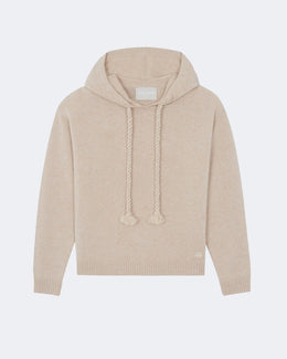 Pull en cachemire beige pour femme - Kujten packshot