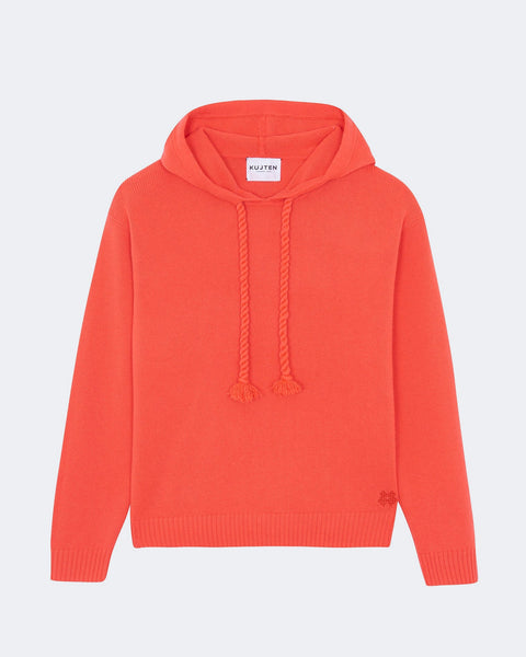 Pull Hoodie Bakia corail néon - Image 4