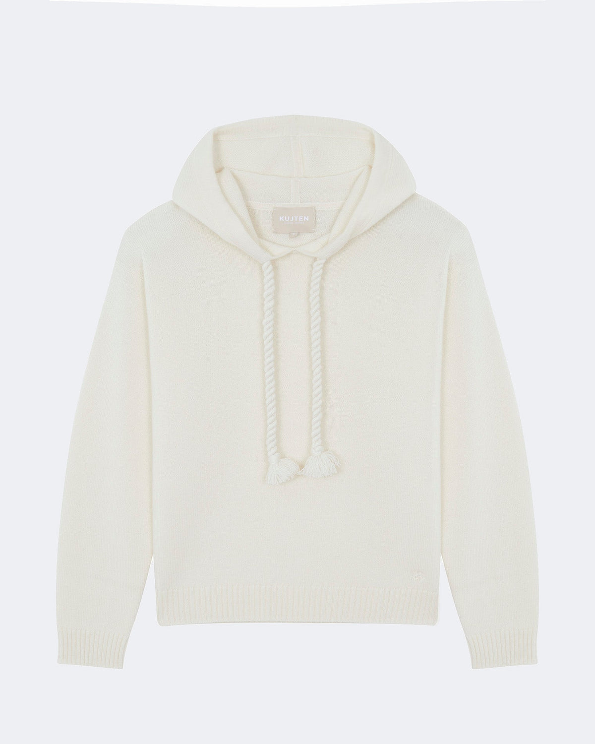 Pull en cachemire blanc pour femme - Kujten packshot