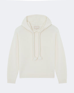 Pull en cachemire blanc pour femme - Kujten packshot