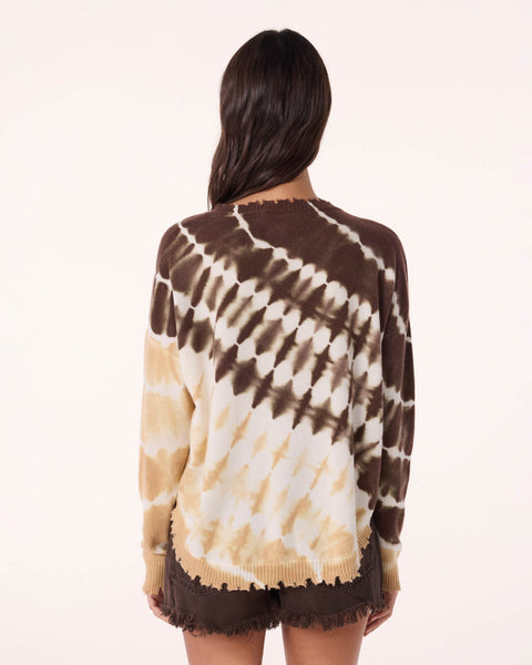 Pull Mela Stripe Dye beige organic - Image principale