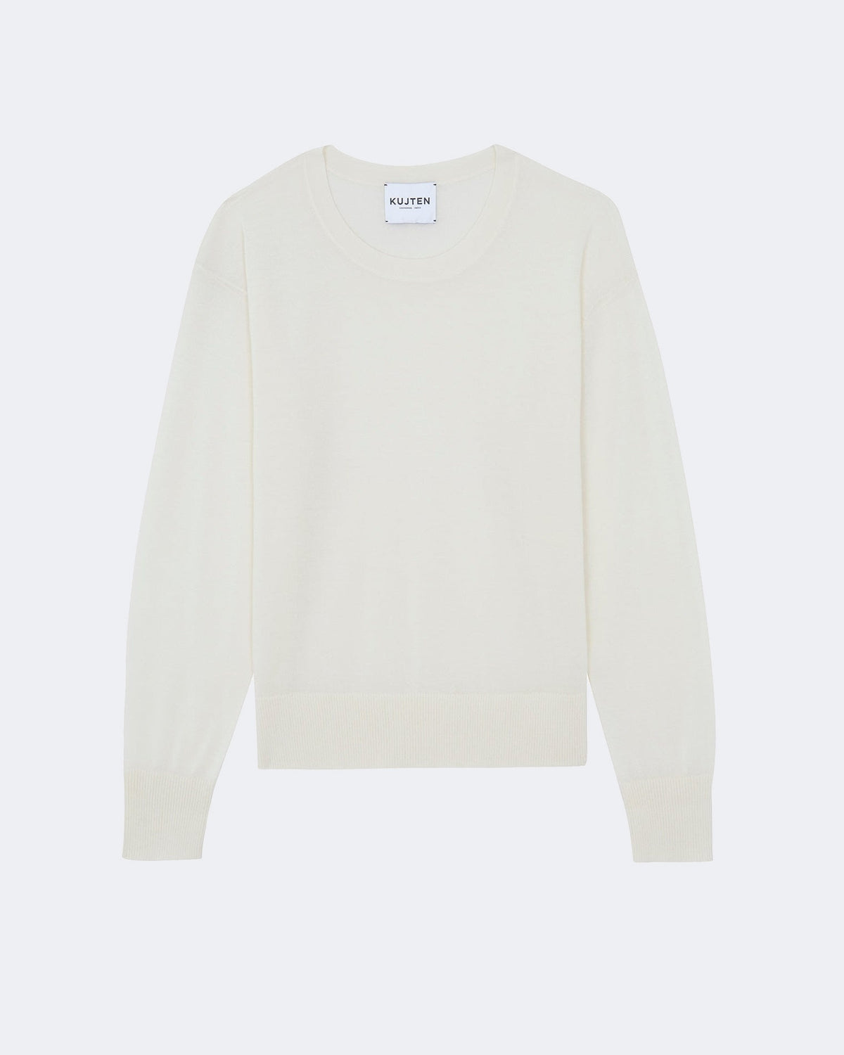 Pull en cachemire blanc pour femme - Kujten packshot