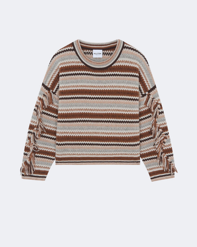 Pull Zanabi marron camelo - Image principale