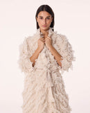 Jacket Mika Fringes organic beige