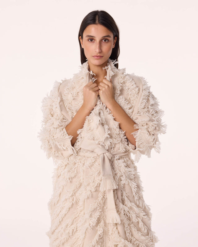Veste Mika Fringes beige organic - Image principale