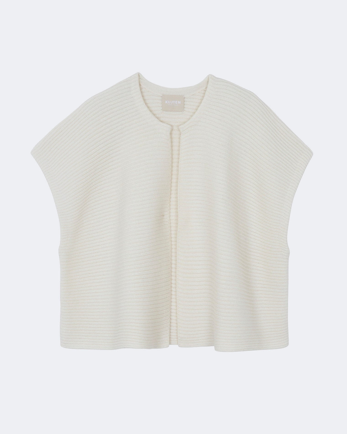 Gilet en cachemire blanc pour femme - Kujten packshot