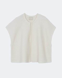Gilet en cachemire blanc pour femme - Kujten packshot
