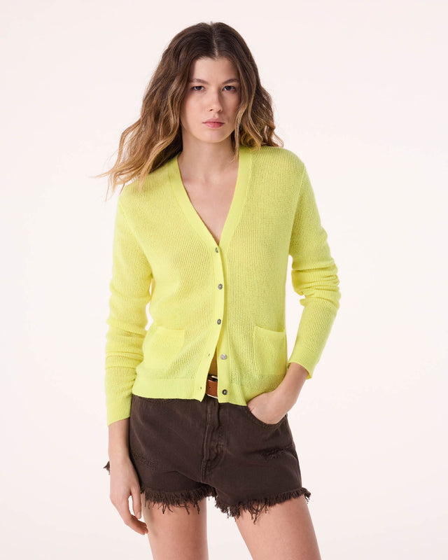Cardigan Aissata lime yellow - Image principale