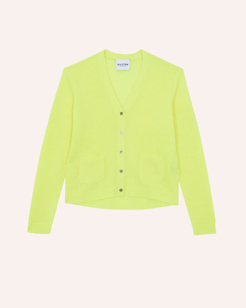 Cardigan Aissata lime yellow - Image principale