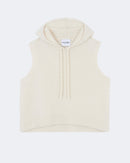 Pull blanc tricotage jersey pour femme - Kujten packshot