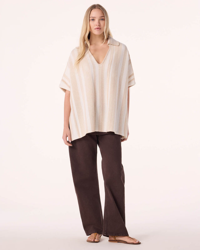 Poncho Busara beige organic - Image principale