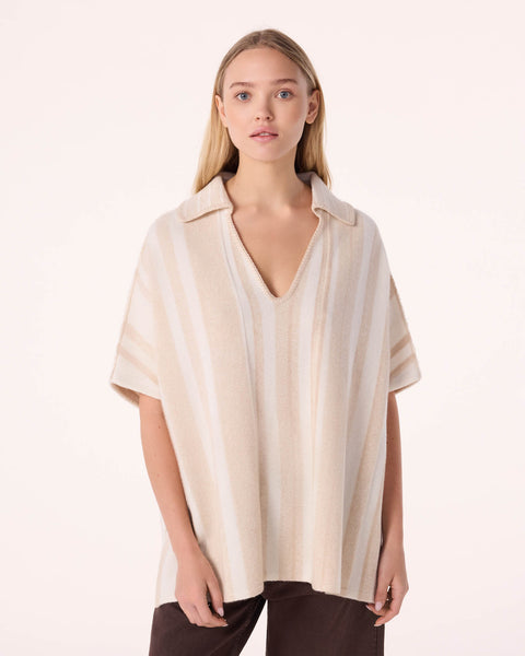 Poncho Busara beige organic - Image principale