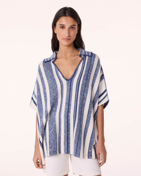 Poncho Busara bleu jeans foncé - Image principale