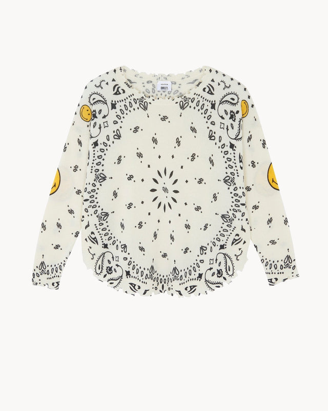 Pull Melah Smiley blanc - Image principale