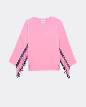 Pull en cachemire rose pour femme - Kujten packshot