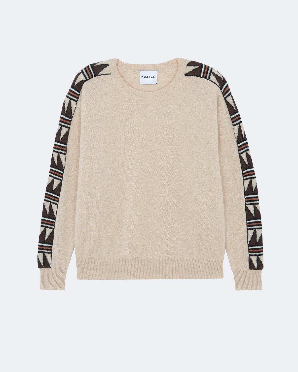 Pull en cachemire beige pour femme - Kujten packshot