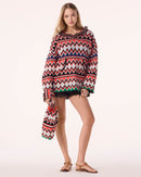 Poncho Usai multicolore