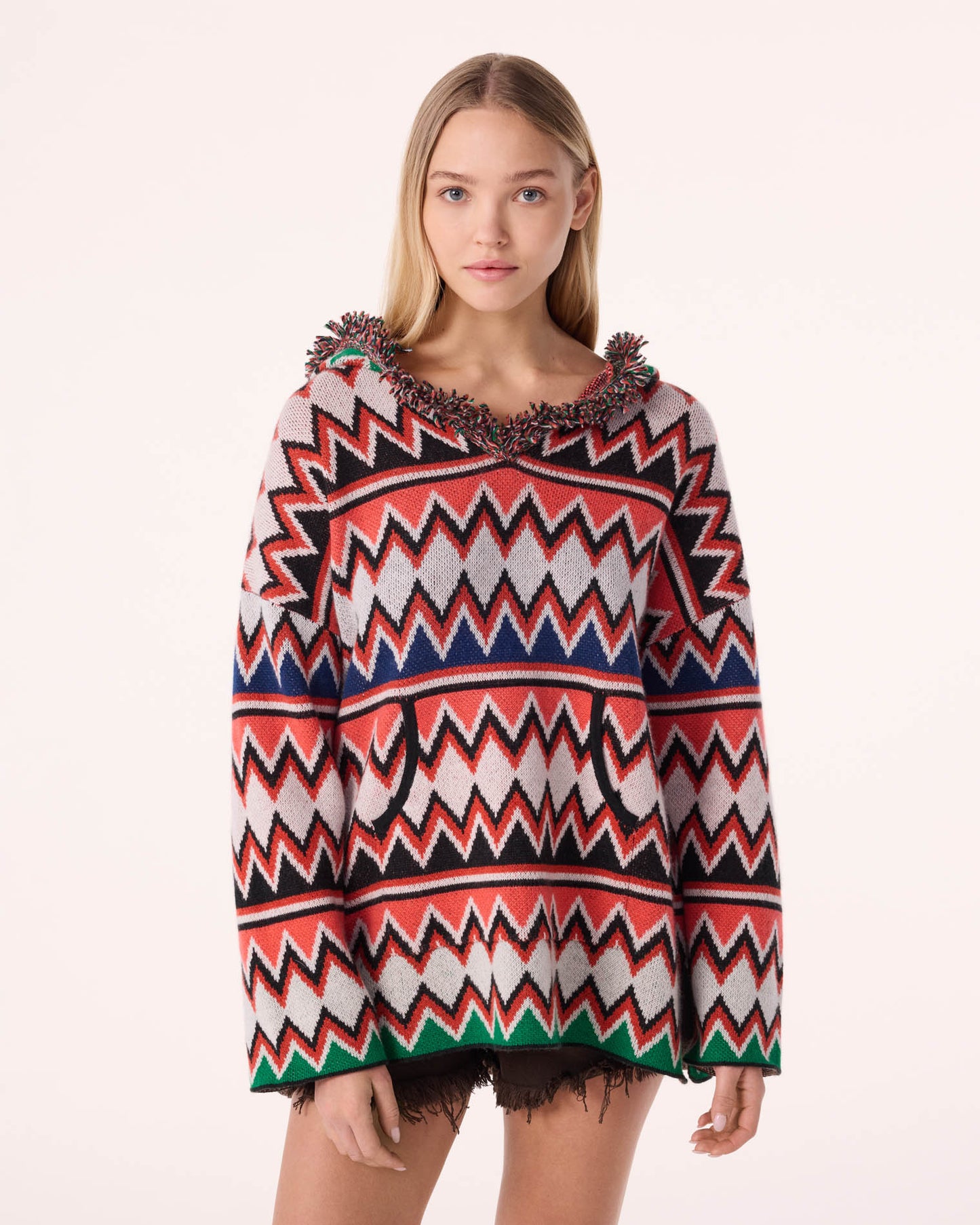 Poncho Usai multicolore