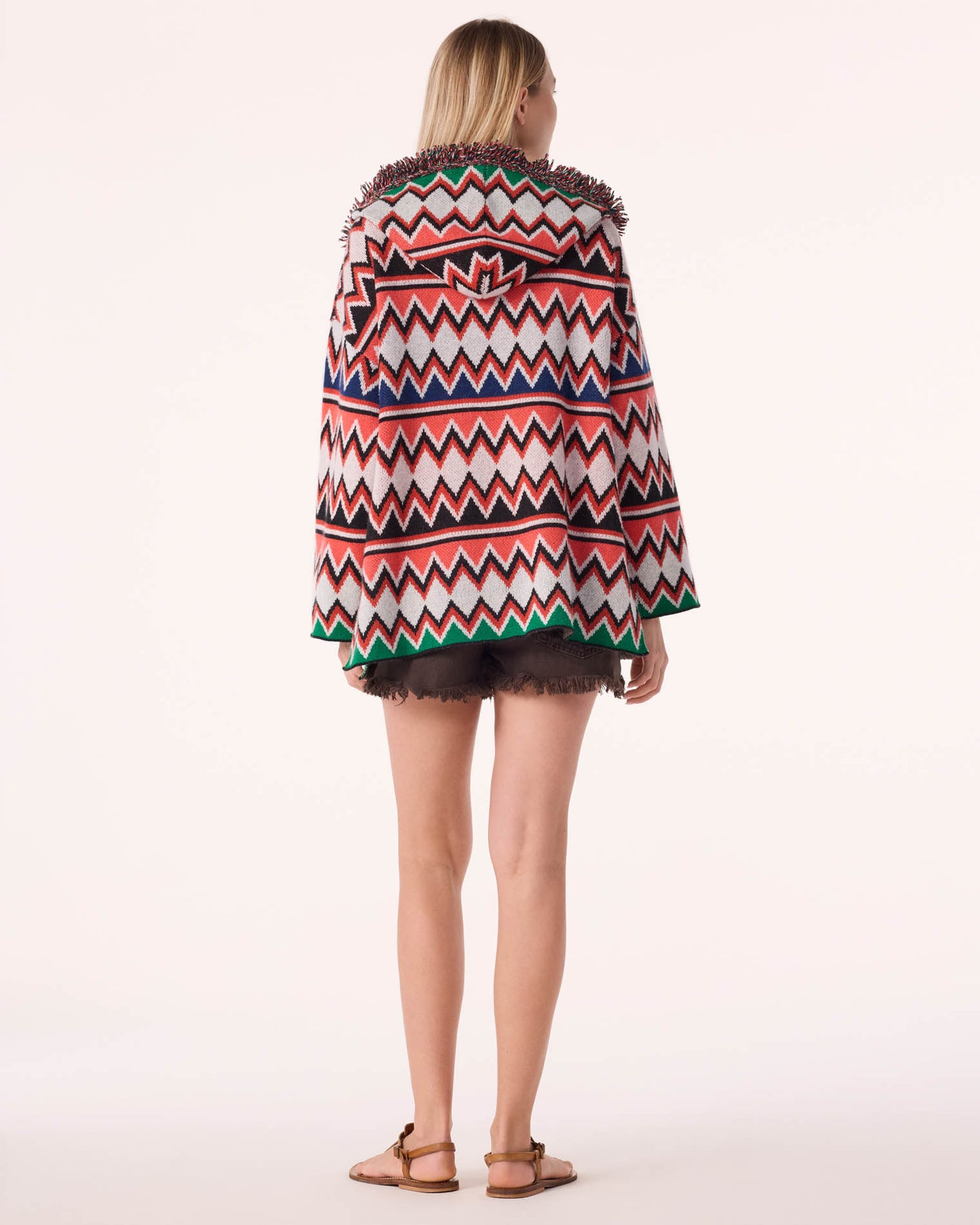 Poncho Usai multicolore