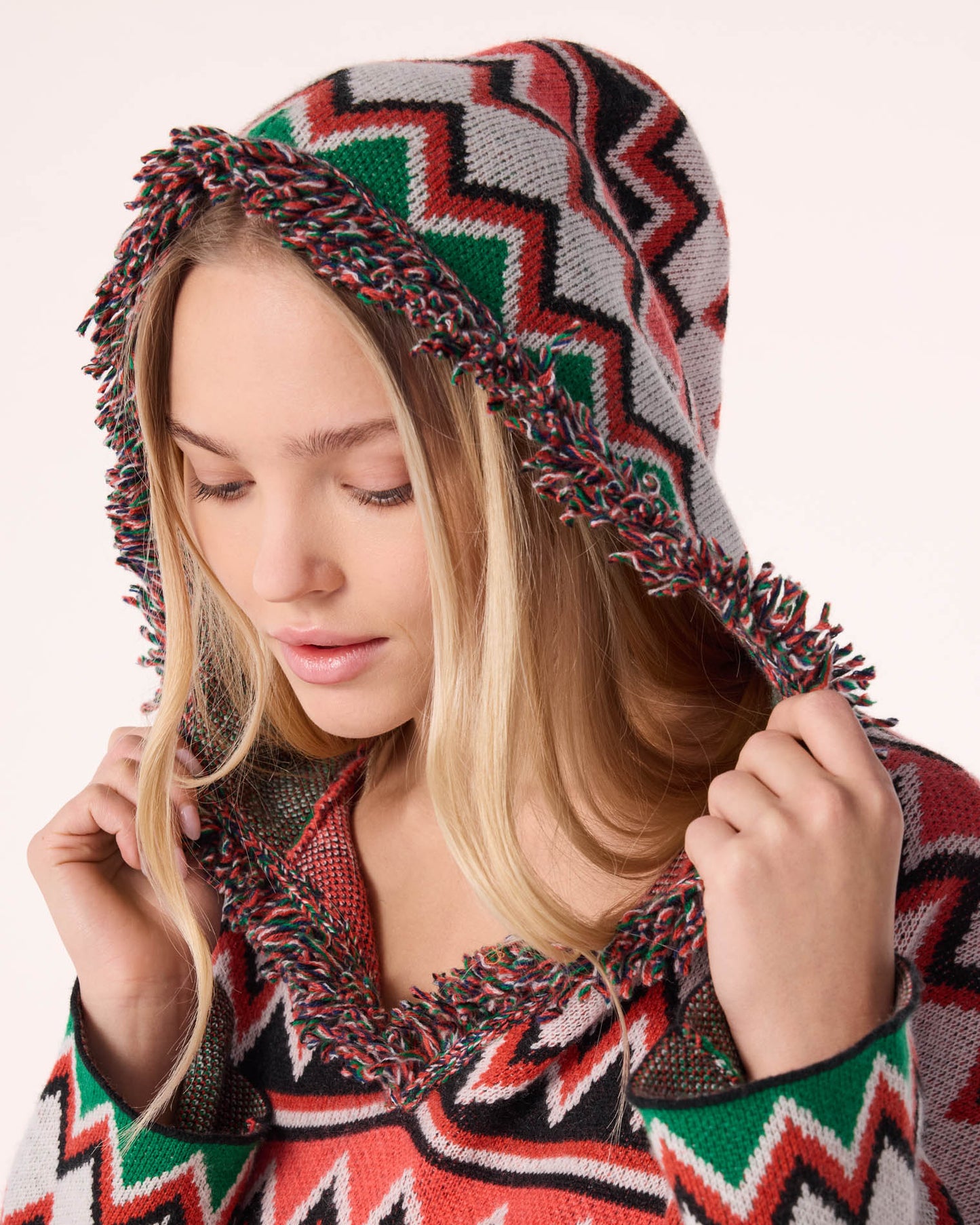 Poncho Usai multicolore
