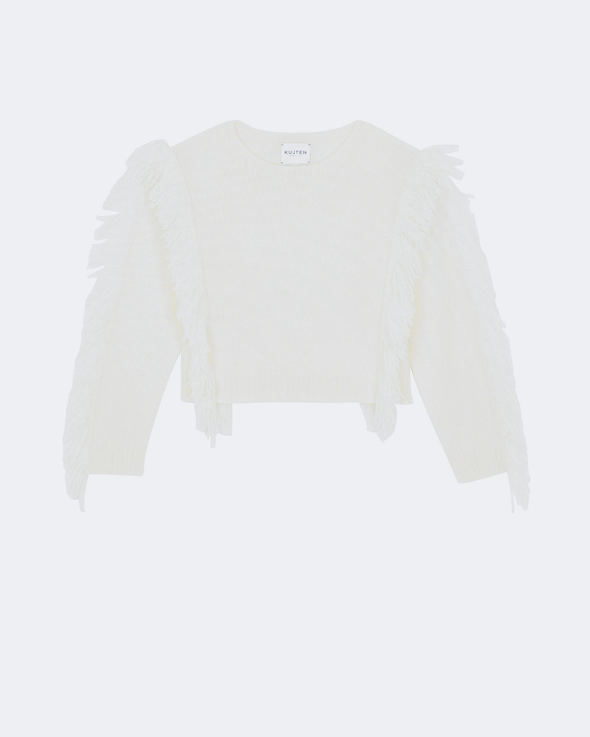 Pull en cachemire blanc pour femme - Kujten packshot