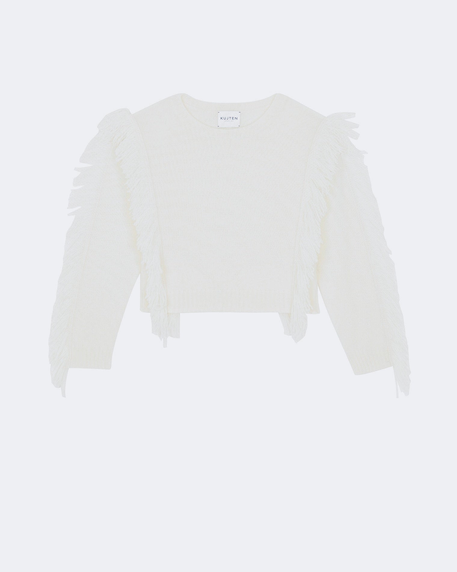 Pull en cachemire blanc pour femme - Kujten packshot