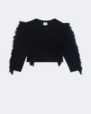 Pull en cachemire noir pour femme - Kujten packshot
