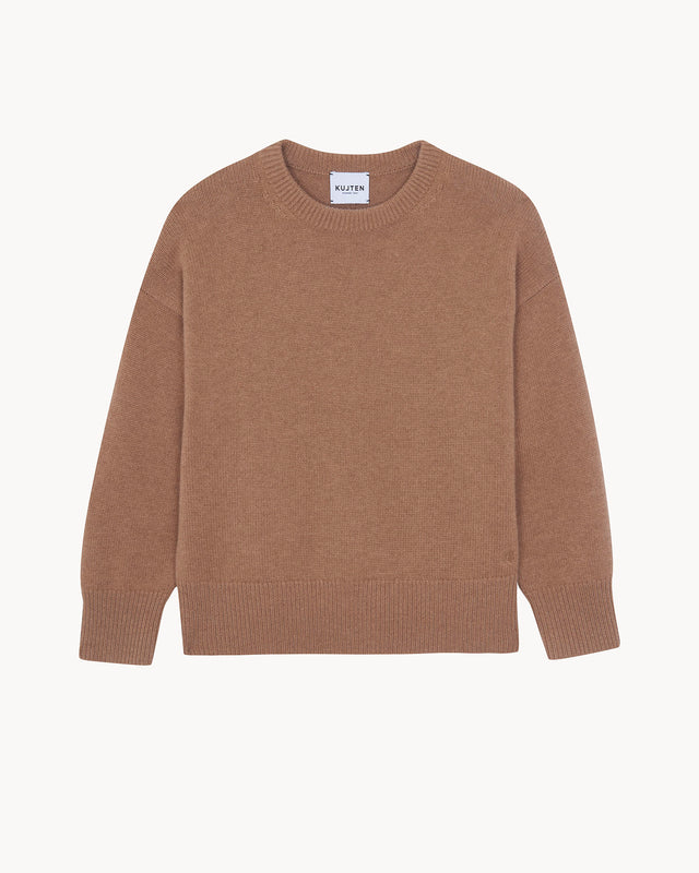 Pull Benita marron camelo - Image principale