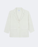 Veste en cachemire blanc pour femme - Kujten packshot