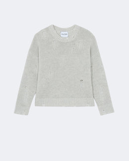 Pull en cachemire gris pour femme - Kujten packshot
