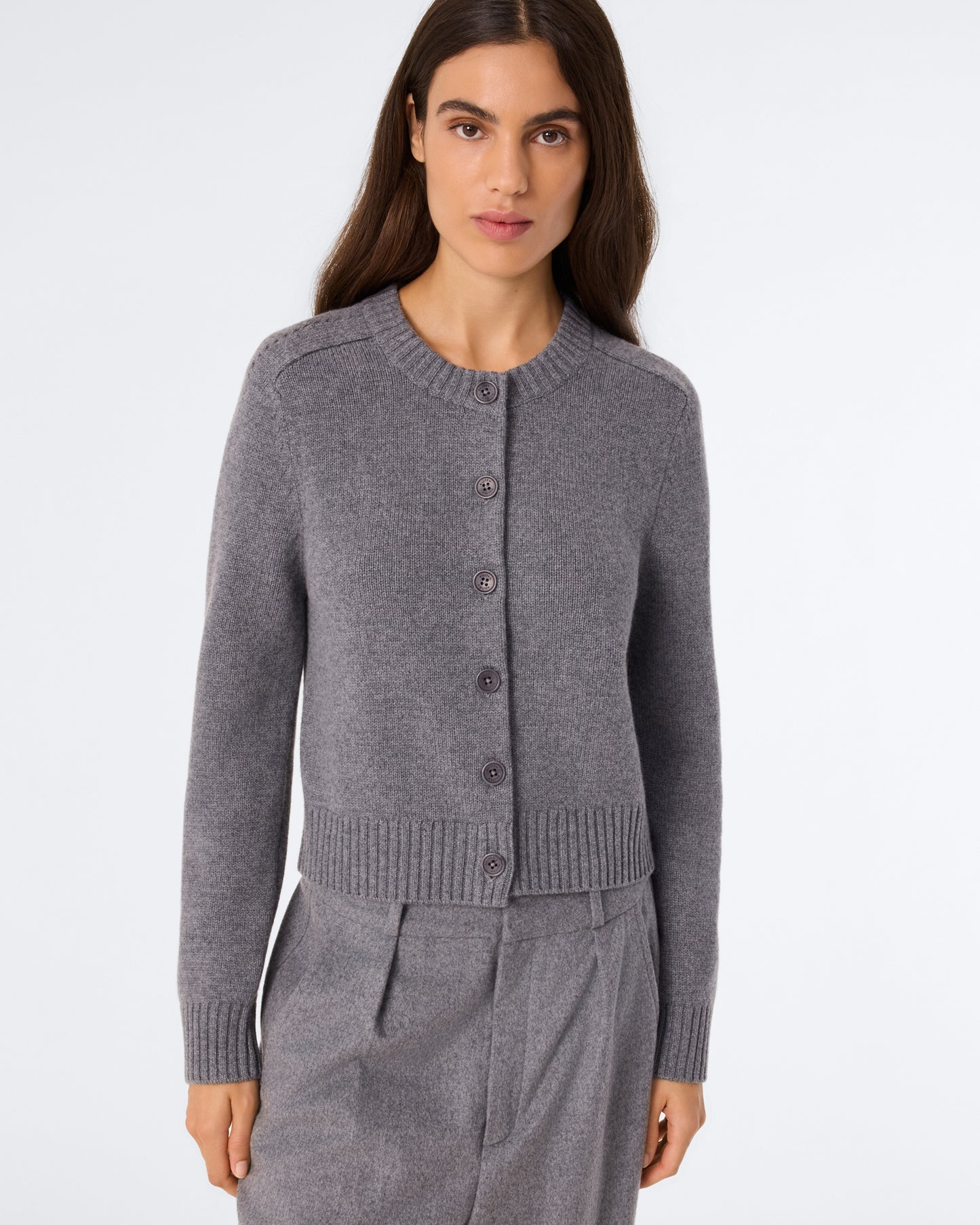 Cardigan Caroline gris flanelle