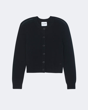Cardigan caroline oversize noir - Kujten packshot