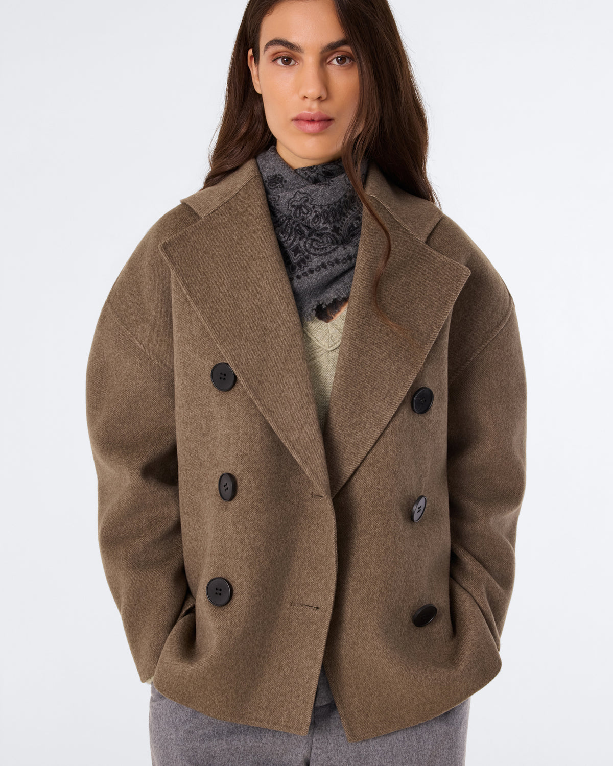 Manteau Chacha kaki chiné