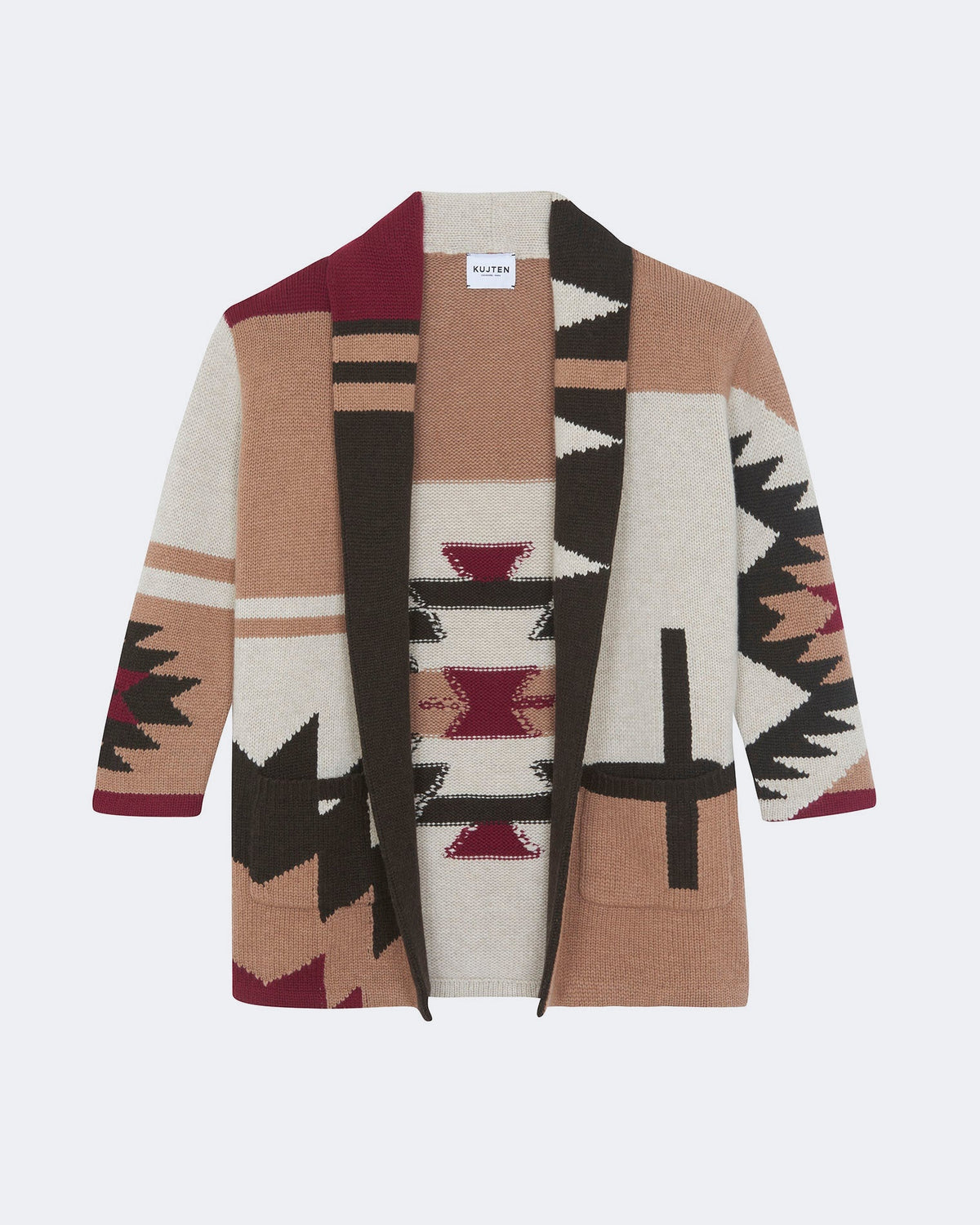 Gilet cody juno droit camel - Kujten packshot