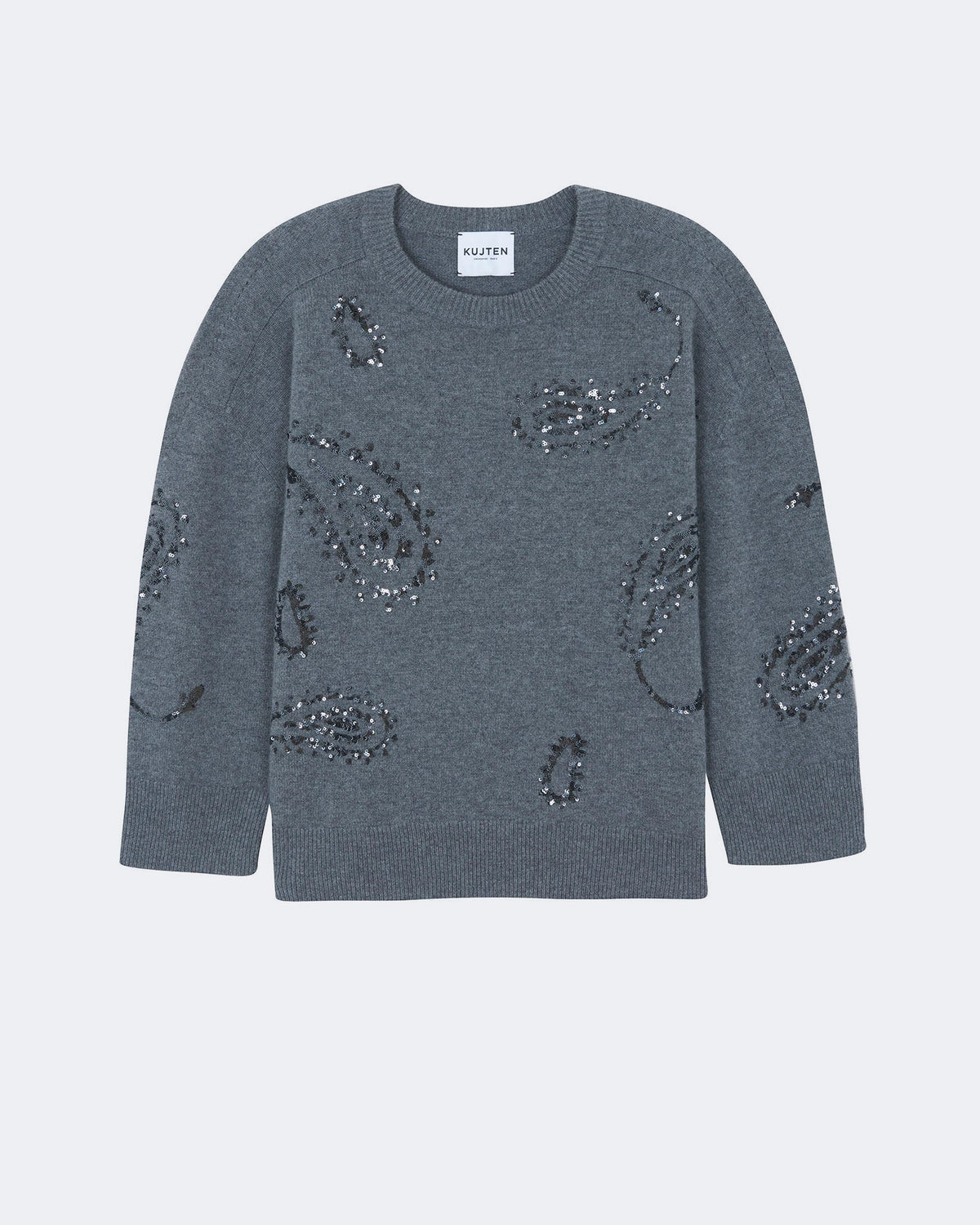 Pull en cachemire gris pour femme - Kujten packshot
