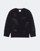 Pull en cachemire noir pour femme - Kujten packshot