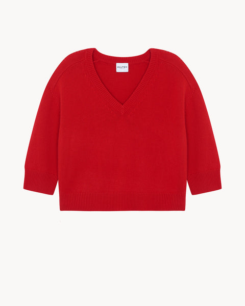 Pull Divee orange rosso - Image principale