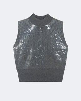 Pull en cachemire gris pour femme - Kujten packshot